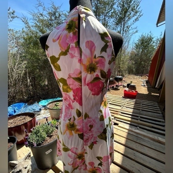 Enfocus studio dress. A-line. Flowers. Sleeveless. Midi - Picture 4 of 9